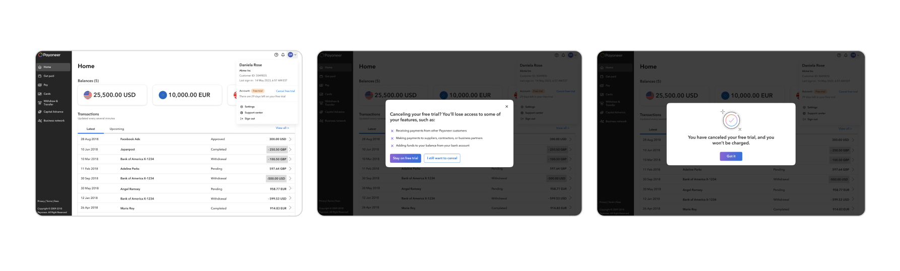 Free Trial — details