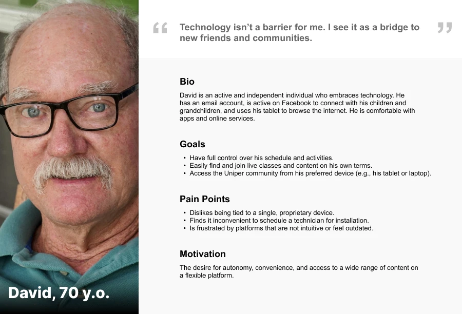 Persona, David 70 y.o.
