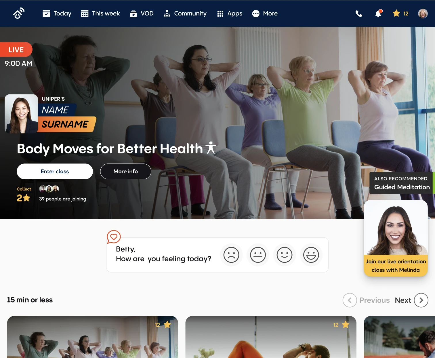 Intuitive home page